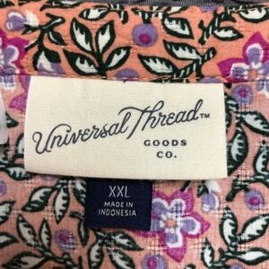 Universal thread XXL peach floral, print balloon sleeves pit to pit 26